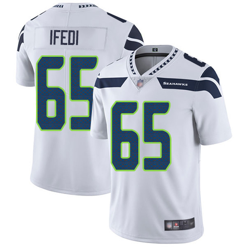 Seattle Seahawks Limited White Men Germain Ifedi Road Jersey NFL Football #65 Vapor Untouchable